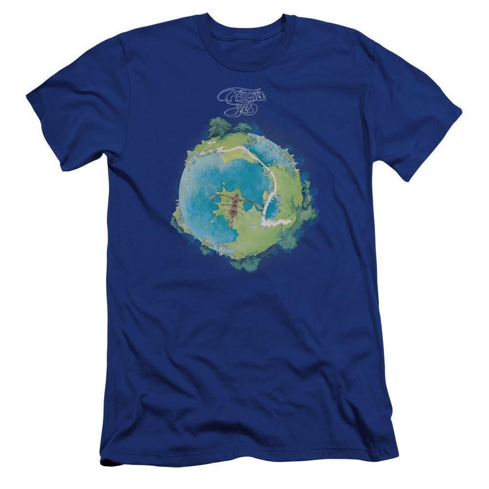 Yes Fragile Cover Premium Canvas Adult Slim Fit 301 T Shirt Royal Blue